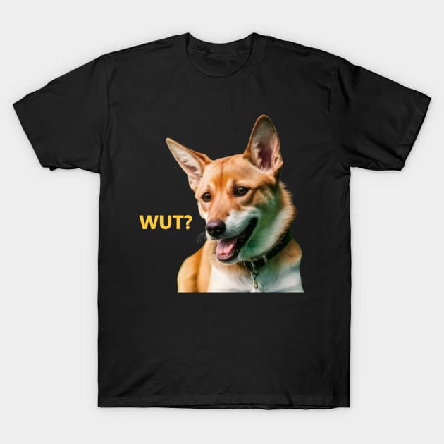 Desmond Dog "WUT?" T-Shirt by NewShift